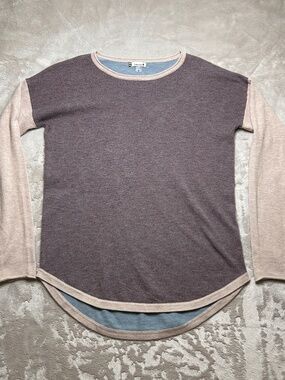 Smartwool Sweater Womens S Purple Blue Shadow Pine Colorblock Baselayer Outdoor